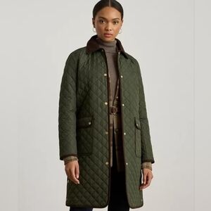 Lauren Ralph Lauren Quilted Green Barn Jacket - Size Large